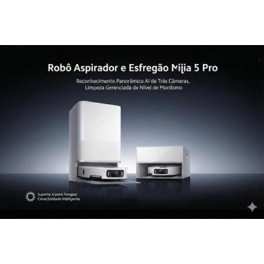 Imagem de Robô Aspirador Xiaomi Vacuum 5 Pro Tanque 23000PA IA Lançamento 2026 /