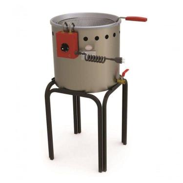 Imagem de Fritador Elétrico PR-90 e com Água e Óleo 12L Cuba em Alumínio Cinza Progás 110V