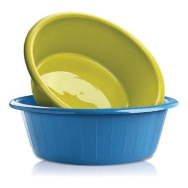 Imagem de Bacia 15 Litros Tacho Plastico Reforcada Frisado Sem Alca - ARQPLAST