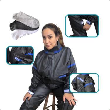 Imagem de Capa de Chuva Feminina para Motoqueira Conjunto PVC Impermeável Rosa c