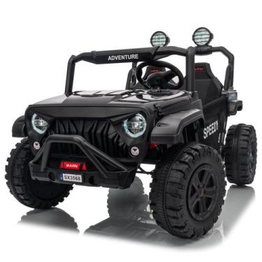 Imagem de Carrinho Elétrico RJV 24V 2 Lugares Controle Remoto Preto