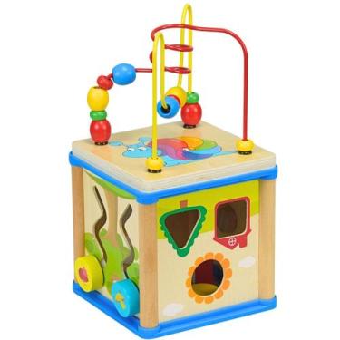 Imagem de Brinquedo Infantil Cubo Didático De Atividades Montessori Educativo De
