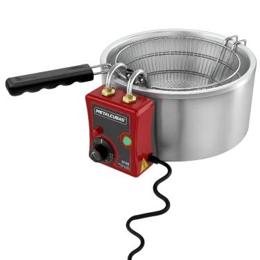 Imagem de Tacho Fritador Elétrico a Óleo TRFE 5 Comercial 3800W 5L Inox 220V Metalcubas