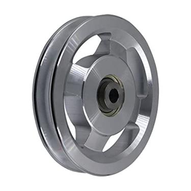 Imagem de Newmind Rolamento de polia para roda de equipamentos de ginástica, liga de alumínio, resistente e durável – 114 mm, prata