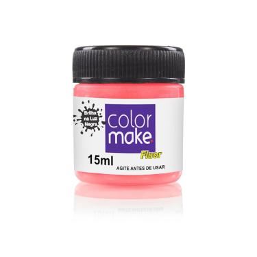 Imagem de Tinta Liquida Fluorescente com 15 ML Vermelho - Color Make