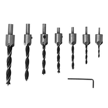 Imagem de Eujgoov 10pcs tungstênio gravura bits 1.49in comprimento 0.12in haste de diâmetro de fundo plano alça de escultura CNC roteador v bits para plástico madeira fibra de vidro carbono acrílico (0.2mm)