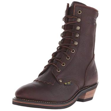 Imagem de Ad Tec Botas femininas de cano médio de 20,3 cm, durável, couro caído e resistente a óleo, sola alta Packer, Castanho, 37