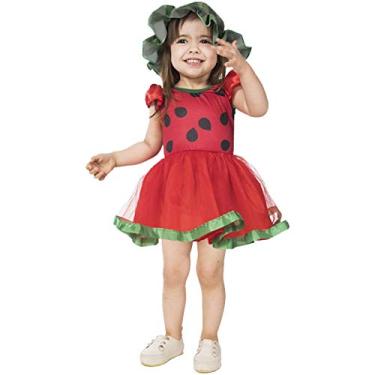 Imagem de Fantasia Melancia Bebe de Carnaval Vestido de 3 a 18 meses (GG 9-12 Meses)