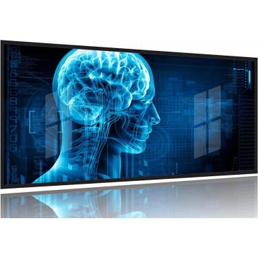 Imagem de Quadro Consultório Médico Neurologia Decorativo 130x60 Moldura Preta 2x2