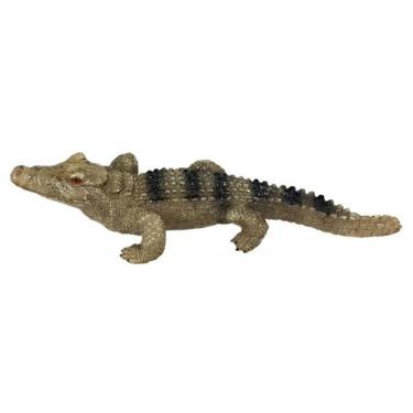 Imagem de Jacare De Resina Pequeno Enfeite De Jardim