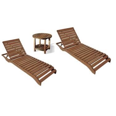 Imagem de Conjunto 2 Espreguiçadeiras e Mesa Long Ipanema Ref. 0252M VivaLigna