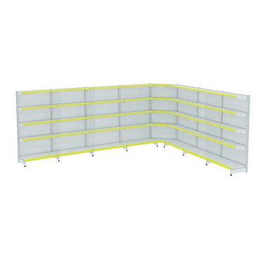 Imagem de Gondola Parede 170 Amapa Flex Kit 7 Metros 1 Canto Branco