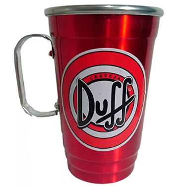 Imagem de Caneca em Alumínio Térmica de Chopp Vermelha - Cerveja Duff