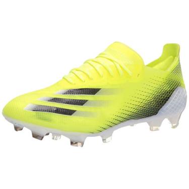 Imagem de adidas Men's X Ghosted.1 Firm Ground Soccer Shoe, Solar Yellow/Black/Team Royal Blue, 13