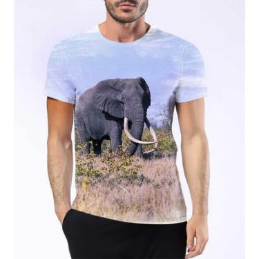 Imagem de Camisa Camiseta Elefante Africano Asiático Maior Em Terra 5 - Estilo K