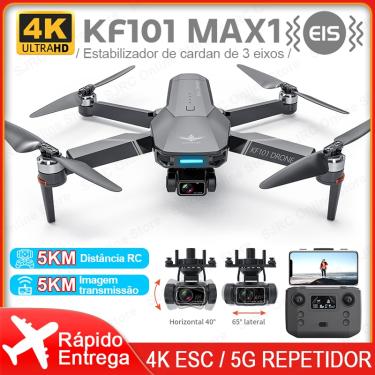 Imagem de Kf101 max gps zangão 4k câmera hd profissional 5g wifi fpv dron 3 eixos gimabal dobrável sem escova