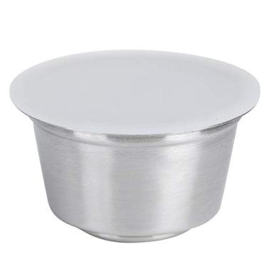 Imagem de Copo de cápsulas de café, copo de cápsula de café de aço inoxidável, copo de cápsula de café reutilizável reutilizável com tampa e filtro, apto para cafeteira Dolce Gusto Piccolo, várias cores(white)