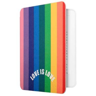 Imagem de Capa Kindle 10a. Geração 2019 WB - Ultra Leve Auto Hibernação Sensor Magnético Silicone Flexível Love is Love