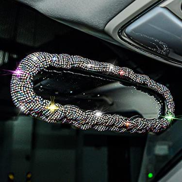 Imagem de Vallycomfortable Capa de espelho retrovisor de carro para mulheres com diamante de cristal brilhante brilhante para carro retrovisor
