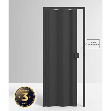 Imagem de Porta de PVC Sanfonada 210x85cm Permatti Preto Preto
