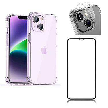 Imagem de Kit Capinha Anti Impacto + Película Cerâmica+ Película Câmera iPhone 8 11 13 Pro 14 Pro Max (iPhone 13)