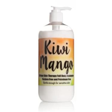 Imagem de The Lotion Company Loção terapêutica para a pele 24 horas, hidratante para o corpo inteiro, sem parabenos, feito nos EUA, fragrância tropical Kiwi Mango, com Aloe Vera, 473 g