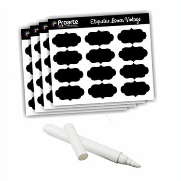 Imagem de 48 Etiquetas Lousa Adesivas + caneta giz liquida