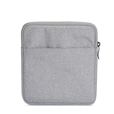 Imagem de ALMIGHTY Capa de nylon para Kindle Oasis de 7 polegadas (10ª geração 2019 e 9ª geração versão 2017)/bolsa de bolso para Kindle Oasis E-Reader, cinza claro