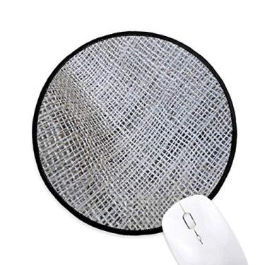 Imagem de Mouse pad abstrato cinza de linho de tecido para escritório tapete redondo para computador