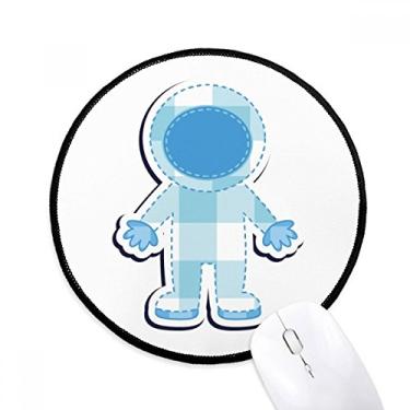 Imagem de DIYthinker Tapete de mouse de astronauta universo e astronauta alienígena desktop escritório tapete redondo para computador