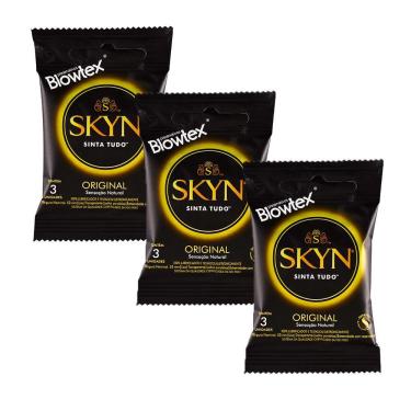 Imagem de Kit 3 Pacotes Preservativo SKYN C/ 3 Unidades Cada