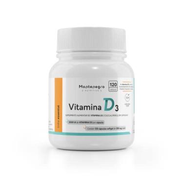 Imagem de Vitamina D3 2000 UI com TCM 120 cápsulas softgel - Montenegro Nutrition