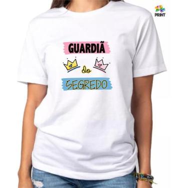 Imagem de Camiseta Adulto Guardiã Do Segredo  Est. Rosa Azul  - Chá De Bebê Reve