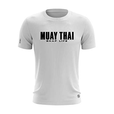 Imagem de Camiseta Shap Life Academia Muay Thai Treino Corrida Cor:Branco;Tamanho:GG
