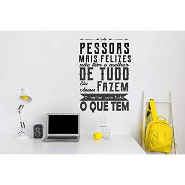 Imagem de Adesivo de parede Frase Pessoas Felicidade tam 50cmx70cm
