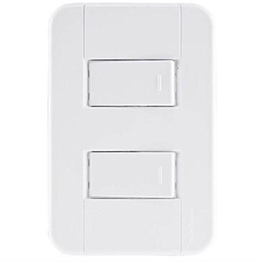 Imagem de Conjunto 4x2 - 1 inter. simples 10A 250V~ + 1 inter. paralelo 10A 250V Tramontina