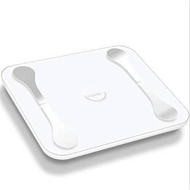 Imagem de bluetooth composição corporal escala inteligente usb cobrando monitor de gordura da escala de peso corporal, bmi, massa muscular, medição de água, balança de banheiro digital de peso, app de sincronização via bluetooth