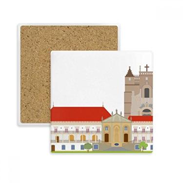 Imagem de Porta-copos quadrado de construção de marco nacional de Coimbra de Portugal