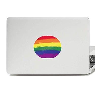 Imagem de Stippling Rainbow Gay LGBT Vinil Emblema Gráfico Laptop Adesivo Notebook Decalque