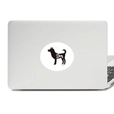 Imagem de Adesivo de notebook com emblema de vinil de animal preto e branco para notebook
