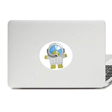 Imagem de Adesivo de notebook com emblema de vinil adorável astronauta universo e alienígena