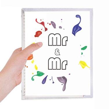 Imagem de LGBT Caderno de folhas soltas com bandeira de arco-íris Mr & Mr