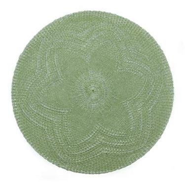 Imagem de Mimo Style Crochê Flor Lugar Americano, Verde, 38 x 38 cm