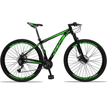 Imagem de Bicicleta Aro 29 Drais 21V Câmbios e Trocador Shimano Freio a Disco MTB PRETO+VERDE 21