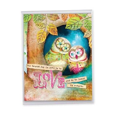 Imagem de The Best Card Company - Cartão de felicitações de casamento jumbo 21 x 28 cm com envelope (1 pacote) Thank You Congats, Good Luck Forest Friends J2952CWDG