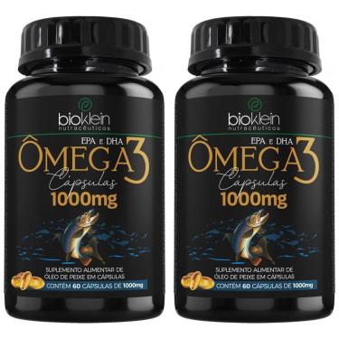 Imagem de Kit 2 Ômega 3 60 Cápsulas Softgels EPA 540 DHA 360 Bio klein-Unissex