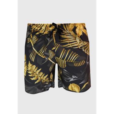Imagem de Shorts Elástico Alkary Floral Dourado-Masculino
