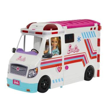 Imagem de Conjunto Barbie Ambulancia - Clinica Movel - Com luz e som - HKT79 MATTEL