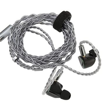Imagem de Zerodis Fones de ouvido com fio, fones de ouvido com fio 11,6 mm PZT condução óssea preto de alta frequência HiFi para músicos (plugue de 3,5 mm)