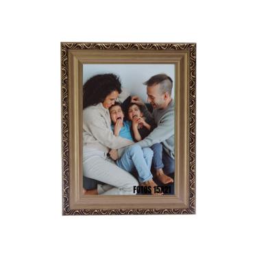 Imagem de Quadro Porta Retrato Mesa 15x21cm Ouro